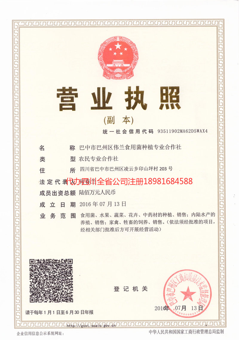 哈尔滨哈尔滨伟兰食用菌种植专业合作社